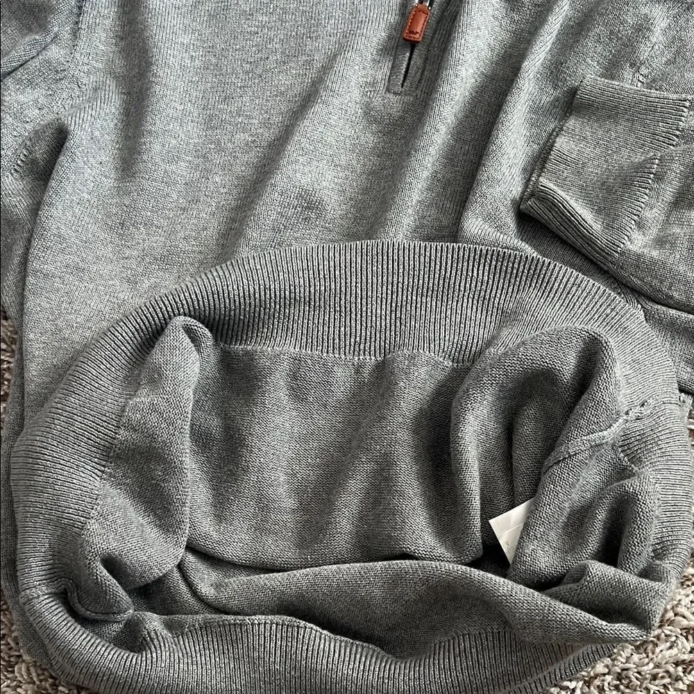 Like New! Vineyard Vines Men's Saltwater Quarter-Zip Pullover Sweater Gray in L